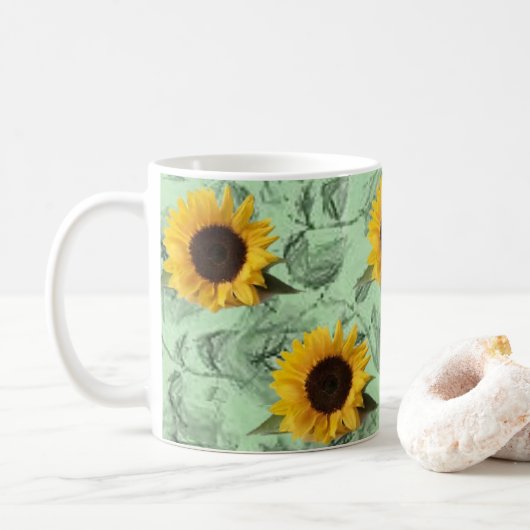 Sonnenblume-Tasse Kaffeetasse (Mit Donut)