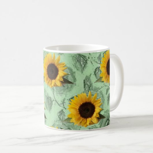 Sonnenblume-Tasse Kaffeetasse (VorderseiteRechts)