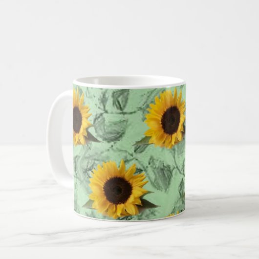 Sonnenblume-Tasse Kaffeetasse (Vorderseite Links)