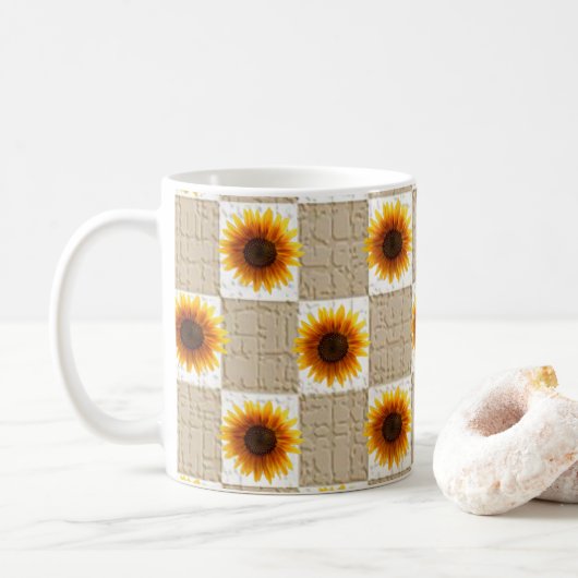 Sonnenblume-Tasse Kaffeetasse (Mit Donut)
