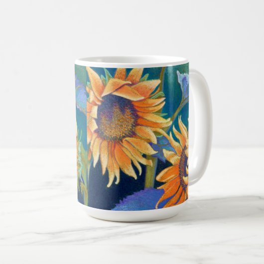 Sonnenblume-Tasse Kaffeetasse (VorderseiteRechts)