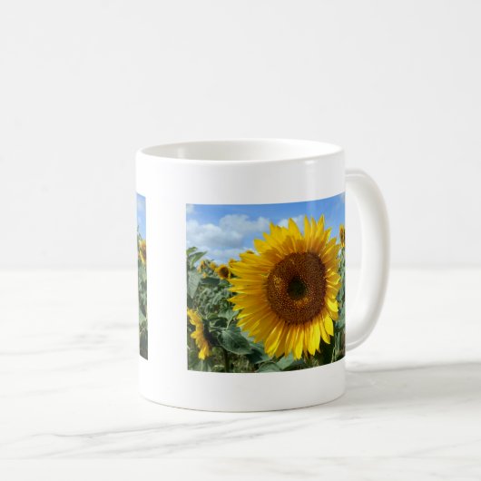 Sonnenblume-Tasse Kaffeetasse (VorderseiteRechts)