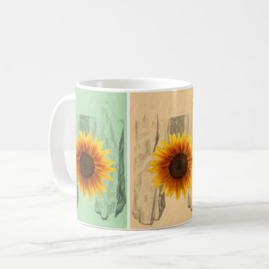 Sonnenblume-Tasse Kaffeetasse (Vorderseite Links)