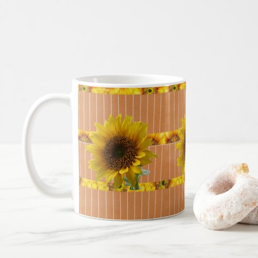 Sonnenblume-Tasse Kaffeetasse (Mit Donut)