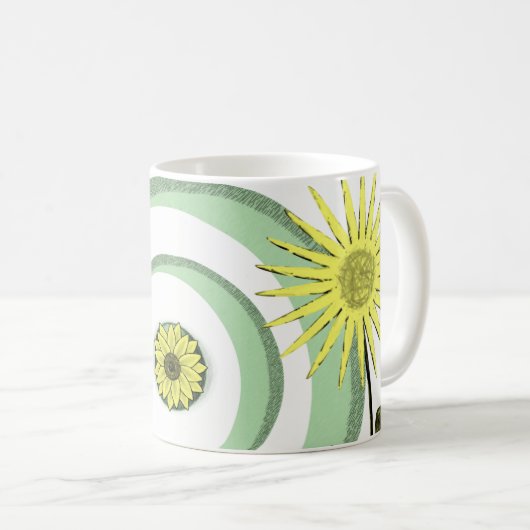 Sonnenblume-Tasse Kaffeetasse (VorderseiteRechts)