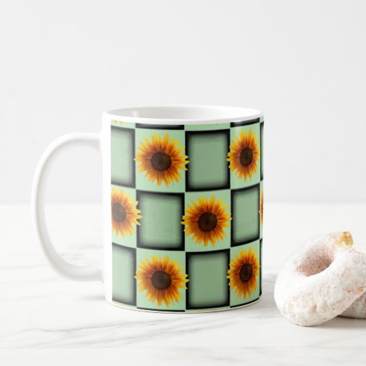 Sonnenblume-Tasse Kaffeetasse (Mit Donut)