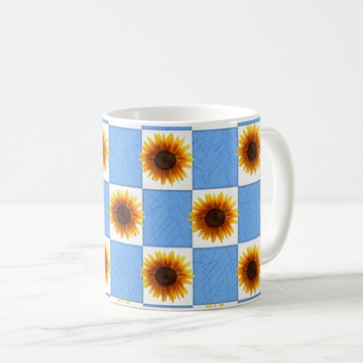 Sonnenblume-Tasse Kaffeetasse (VorderseiteRechts)