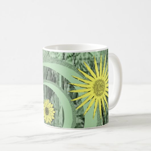 Sonnenblume-Tasse Kaffeetasse (VorderseiteRechts)