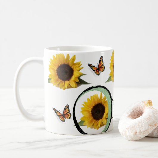 Sonnenblume-Tasse Kaffeetasse (Mit Donut)