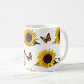 Sonnenblume-Tasse Kaffeetasse (VorderseiteRechts)