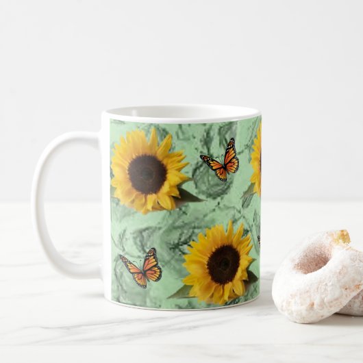 Sonnenblume-Tasse Kaffeetasse (Mit Donut)