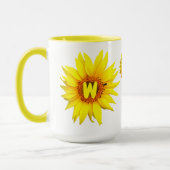 Sonnenblume-Tasse | Monogramm-Tasse und Personalis Tasse (Links)