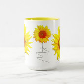 Sonnenblume-Tasse | Monogramm-Tasse und Personalis Tasse (Zentrum)