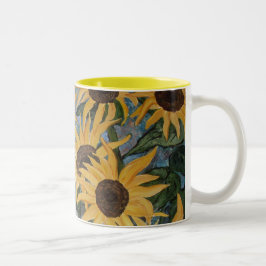 Sonnenblume-Tasse Zweifarbige Tasse