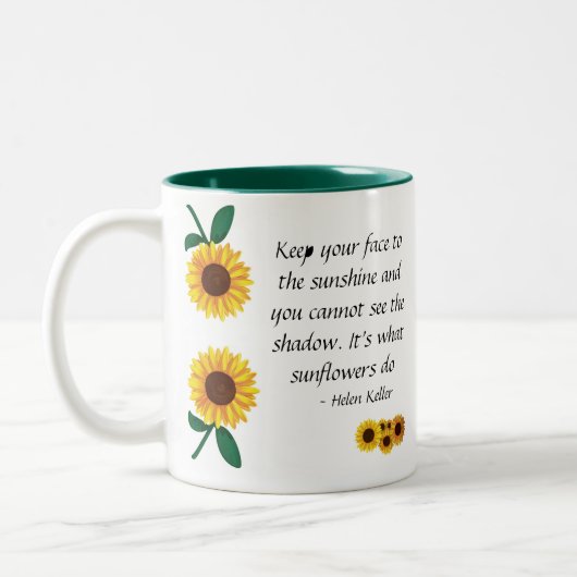 Sonnenblume-Tasse Zweifarbige Tasse (Links)