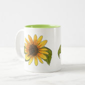Sonnenblume-Tasse Zweifarbige Tasse (Vorderseite Links)