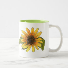 Sonnenblume-Tasse Zweifarbige Tasse