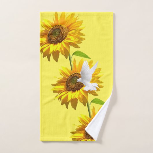 Sonnenblume Taubenbadewanne Sets (Handtuch)