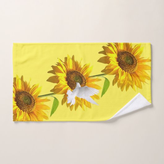 Sonnenblume Taubenbadewanne Sets (Handtuch)