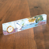 Sonnenblume Taubenblume Namensplakette (Seite)