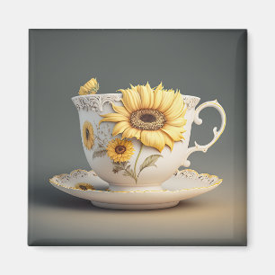 Sonnenblume Teacup Magnet