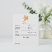 Sonnenblume Teddy Baby Dusche Vorhersagen und Rats (Stehend Vorderseite)