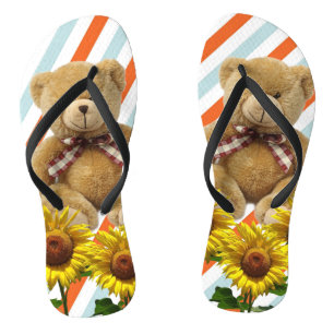 Sonnenblume Teddy Bären Flip Flops Badesandalen