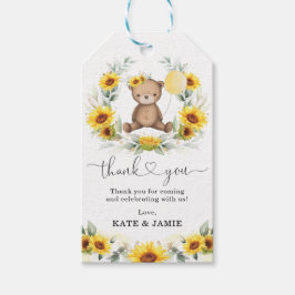 Sonnenblume Teddy Bear Sommer Grüne Wreath Favors Geschenkanhänger