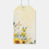 Sonnenblume Teddy Bear Sommer Grüne Wreath Favors Geschenkanhänger (Rückseite)