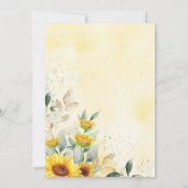 Sonnenblume Teddy Bear Summer Greenerity Baby Dusc Einladung (Rückseite)