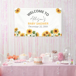Sonnenblume Thema Kinderdusche Empfang Banner