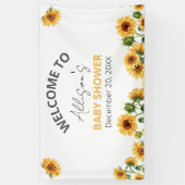 Sonnenblume Thema Kinderdusche Empfang Banner (Vertikal)