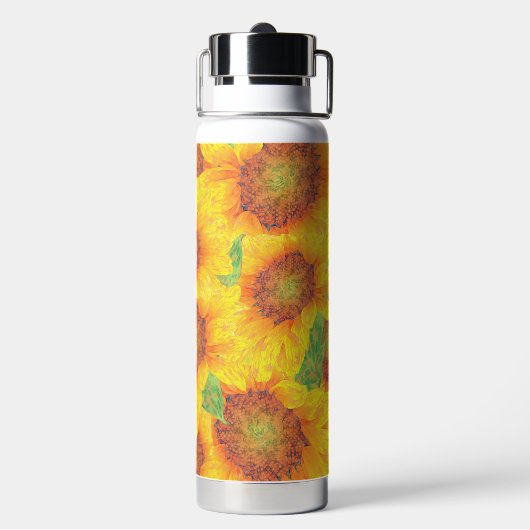Sonnenblume Themenheiß oder kalt Anwendung Wasser Trinkflasche (Hinten)