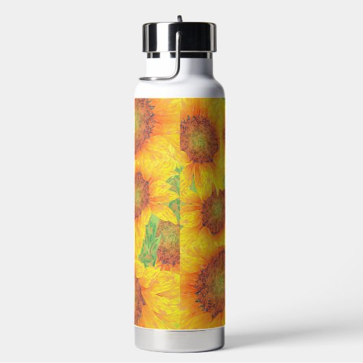 Sonnenblume Themenheiß oder kalt Anwendung Wasser  Trinkflasche (rechts)