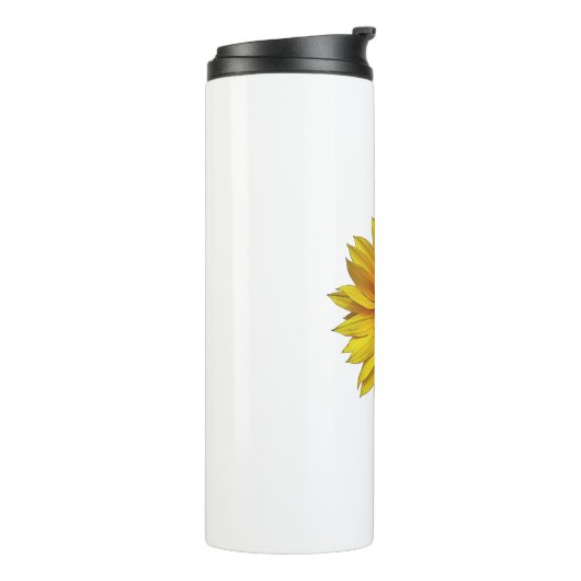 Sonnenblume Thermosbecher (Nach links gedreht)
