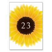 Sonnenblume Tischnummer (Rückseite)