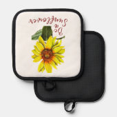 Sonnenblume Topflappen (Vorderseite/Rückseite)