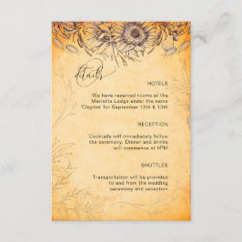 Sonnenblume Toskana Herbst Textur Tracera Begleitkarte