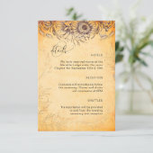 Sonnenblume Toskana Herbst Textur Tracera Begleitkarte (Stehend Vorderseite)