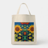 Sonnenblume Tote Tasche (Rückseite)