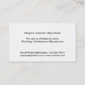 Sonnenblume | Tropische Blume Visitenkarte (Rückseite)