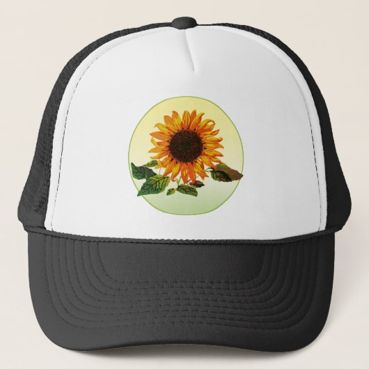 Sonnenblume Truckerkappe (Vorderseite)