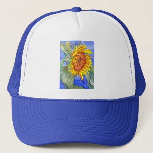 Sonnenblume Truckerkappe (Vorderseite)