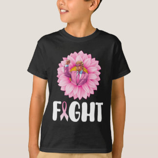 Sonnenblume Trump Kampf Brustkrebs-Bewusstsein Okt T-Shirt