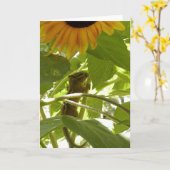 Sonnenblume u. Chipmunk Karte (Gelbe Blume)