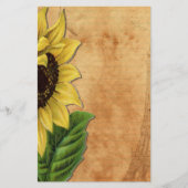 Sonnenblume u. Eiffelturm Briefpapier (Vorderseite)