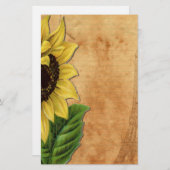 Sonnenblume u. Eiffelturm Briefpapier (Vorne/Hinten)