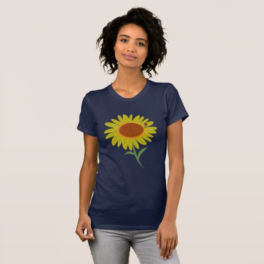 Sonnenblume u. Marienkäfer T-Shirt (Vorne ganz)