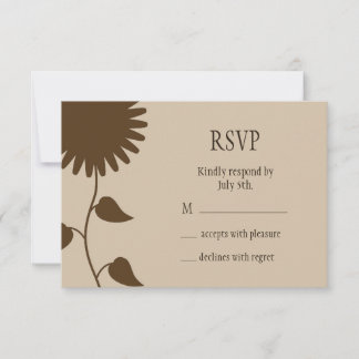 Sonnenblume UAWG auf Beige RSVP Karte