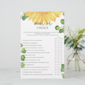 Sonnenblume über oder unter Brautparty (Stehend Vorderseite)